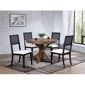 45&quotx 45&quot Pierce Dining Table & Robin 5-Piece Dining Set in Dune