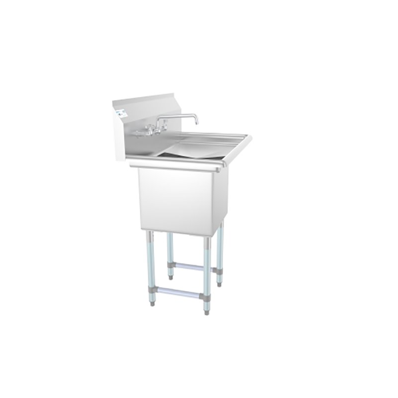 Koolmore 15x15x12 Stainless Steel Kitchen Prep/Utility Sink and Faucet in Silver