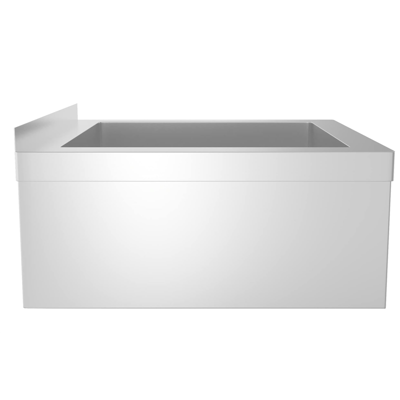 Koolmore 24x24x13 Stainless Steel Floor Mop Sink with Deep Basin in Silver