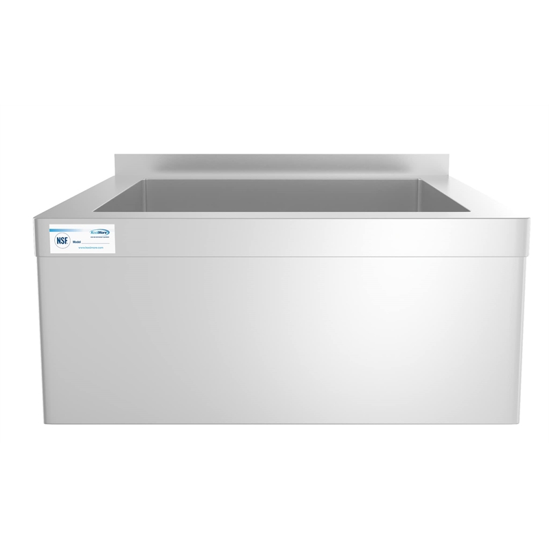 Koolmore 24x24x13 Stainless Steel Floor Mop Sink with Deep Basin in Silver
