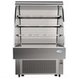 Koolmore Open-Air Merchandiser Stainless Steel Grab & Go Refrigerator in Silver