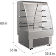 Koolmore Open-Air Merchandiser Stainless Steel Grab & Go Refrigerator in Silver