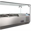 Koolmore Glass/Stainless Steel Refrigerated Countertop Prep Rail in Silver