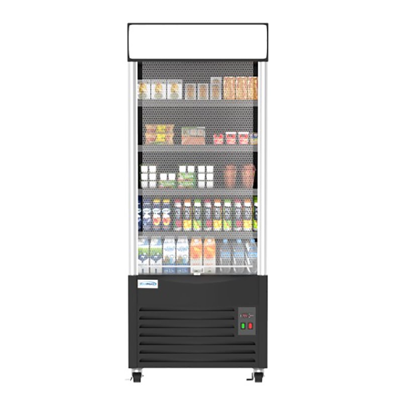 Koolmore CDA-18C-BK Open-Air Merchandiser Metal Grab & Go Refrigerator in Black