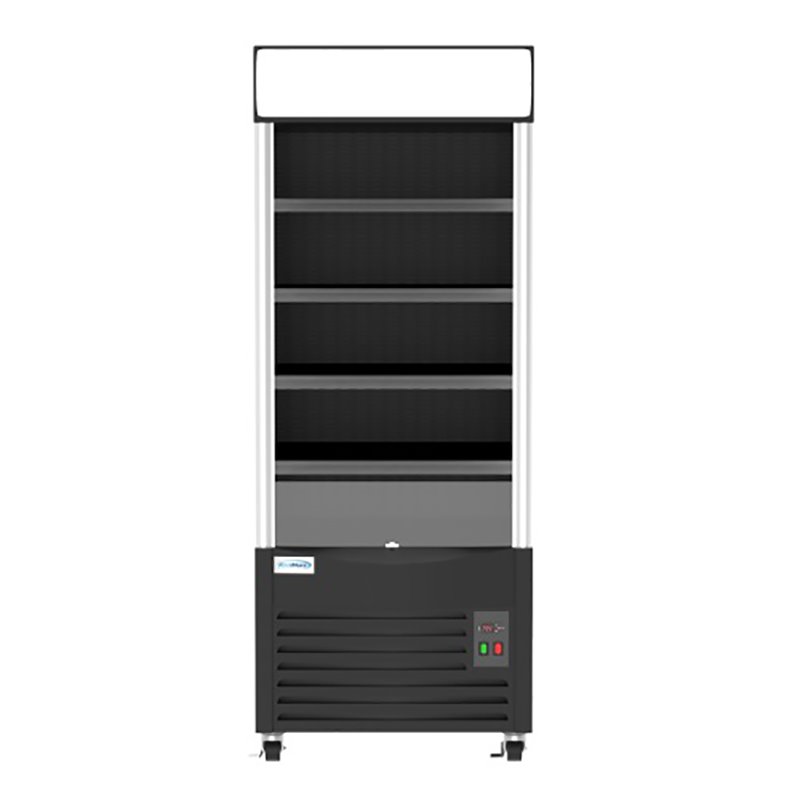 Koolmore CDA-18C-BK Open-Air Merchandiser Metal Grab & Go Refrigerator in Black