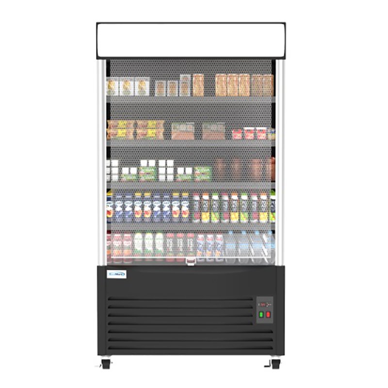 Koolmore CDA-25C-BK Open-Air Merchandiser Metal Grab & Go Refrigerator in Black