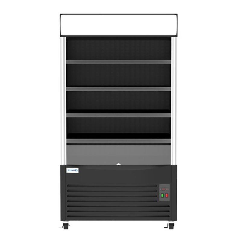 Koolmore CDA-25C-BK Open-Air Merchandiser Metal Grab & Go Refrigerator in Black