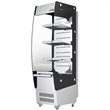Koolmore Open Air Merchandiser Stainless Steel Grab & Go Refrigerator in Silver