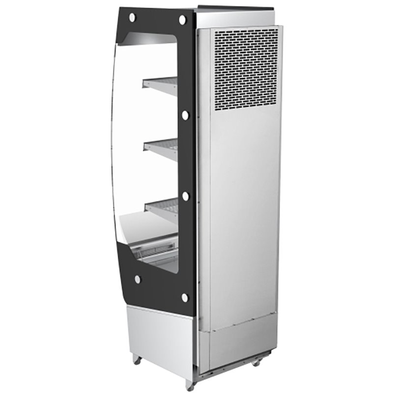 Koolmore Open Air Merchandiser Stainless Steel Grab & Go Refrigerator in Silver