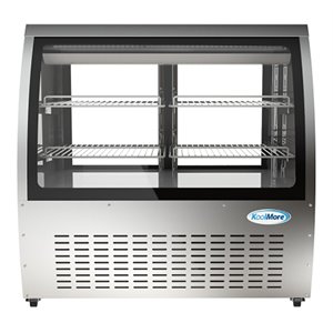 Koolmore 47&quot Stainless Steel Deli Case and Meat Display Refrigerator in Silver