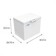 Koolmore SCF-9C Metal Deep Chest Freezer with Wire Basket in White