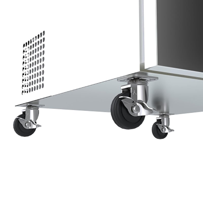 Koolmore 1 Door Stainless Steel Refrigerated Food Prep Station Table in Silver