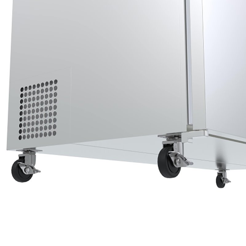 Koolmore 2 Doors Stainless Steel Refrigerated Food Prep Station Table in Silver