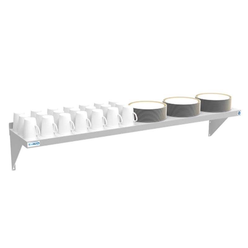 Koolmore 12x60 NSF Stainless Steel Wall Mount Shelf for Kitchen in Silver