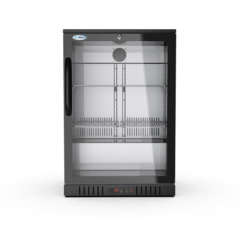 Koolmore 1 Door Metal Back Bar Cooler Counter Height Refrigerator in Black