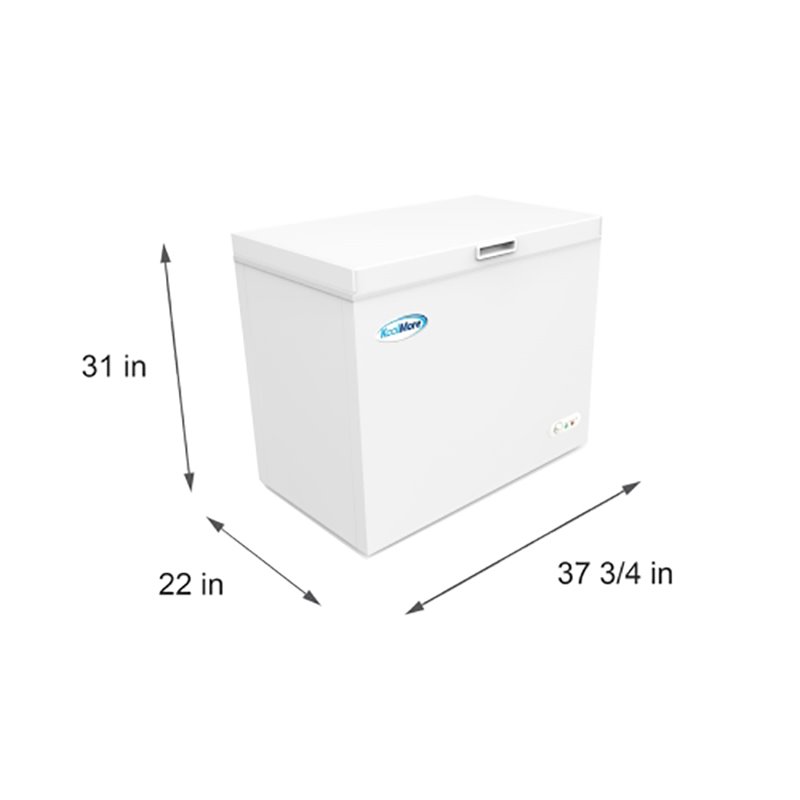 Koolmore SCF-7C Metal Deep Chest Freezer with Two Wire Baskets in White