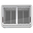 Koolmore Metal Ice Cream Freezer Display Case with 4 Storage Baskets in White