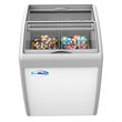 Koolmore Metal Ice Cream Freezer Display Case with 2 Storage Baskets in White