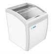 Koolmore Metal Ice Cream Freezer Display Case with 2 Storage Baskets in White