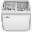 Koolmore Metal Ice Cream Freezer Display Case with 3 Storage Baskets in White
