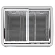 Koolmore Metal Ice Cream Freezer Display Case with 3 Storage Baskets in White