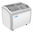 Koolmore Metal Ice Cream Freezer Display Case with 3 Storage Baskets in White