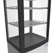Koolmore LED Metal Countertop Refrigerator Display Case in Black/Silver