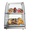 Koolmore 2-Tier Glass/Stainless Steel Countertop Bakery Display Case in Clear
