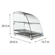 Koolmore 2-Tier Glass/Stainless Steel Countertop Bakery Display Case in Clear