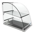 Koolmore 2-Tier Glass/Stainless Steel Countertop Bakery Display Case in Clear