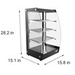 Koolmore 4-Tier LED Glass/Stainless Steel Bakery Display Pastry Case in Black
