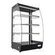 Koolmore 4-Tier LED Glass/Stainless Steel Bakery Display Pastry Case in Black