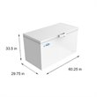 Koolmore SCF-16C Metal Deep Chest Freezer with Two Wire Baskets in White