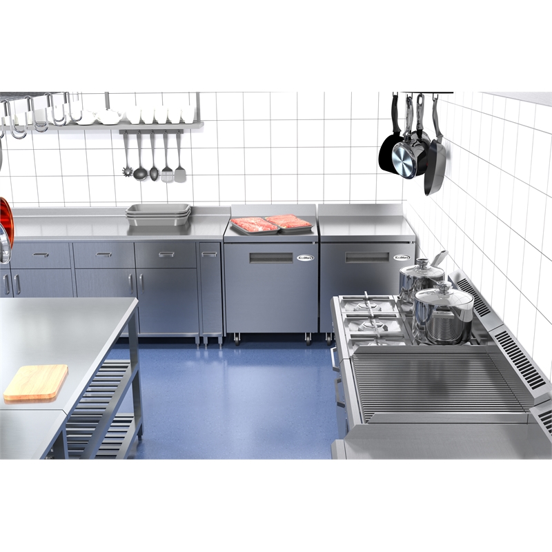 27 in. One-Door Worktop Freezer With 3.5 in. Backsplash - 6.3 Cu Ft.