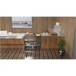 Three Pan Open Well Electric Steam Table with Undershelf