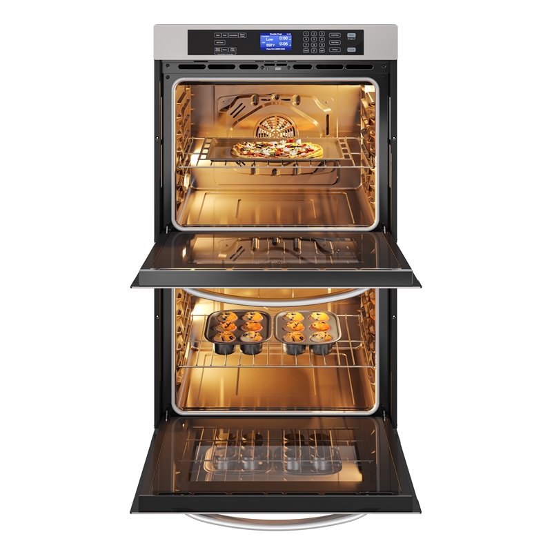 5 cu. ft. Stainless-Steel Premium Convection Double-Unit Wall Oven.