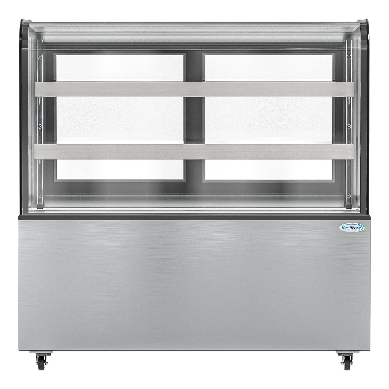 47 in. Dry Bakery Display Case with Front Curved Glass Protection - 14 cu. ft.