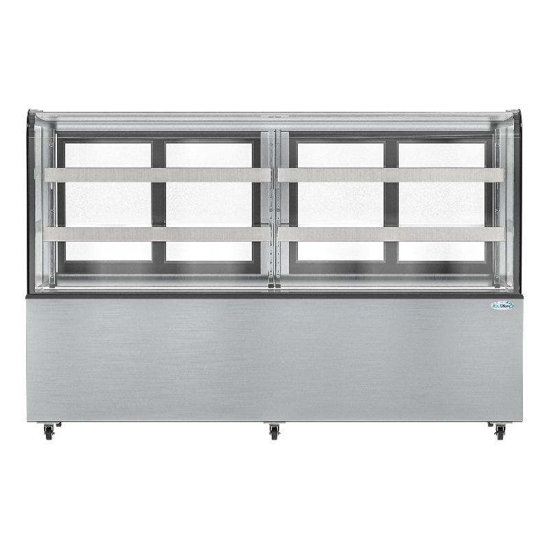 71 in. Dry Bakery Display Case with Front Curved Glass Protection - 20 cu. ft.