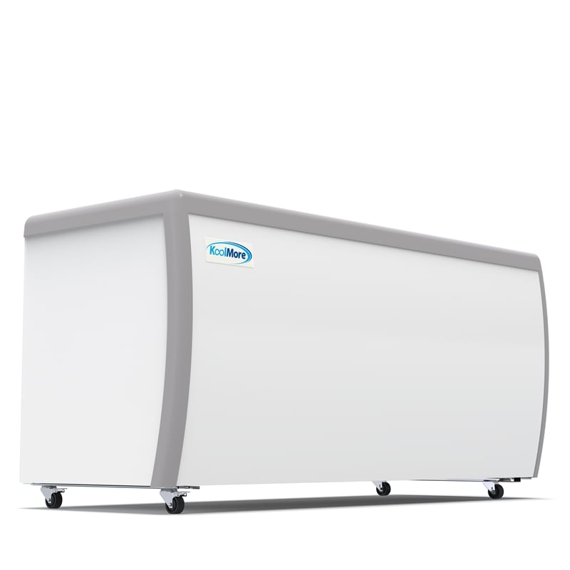 70 in. 12 Tub Ice Cream Dipping Cabinet Freezer with Sliding Door - 20 cu. ft.