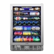 23.4 in. Stainless Steel Glass-Door Built-In Beverage Cooler - 5 Cu. ft.
