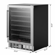23.4 in. Stainless Steel Glass-Door Built-In Beverage Cooler - 5 Cu. ft.
