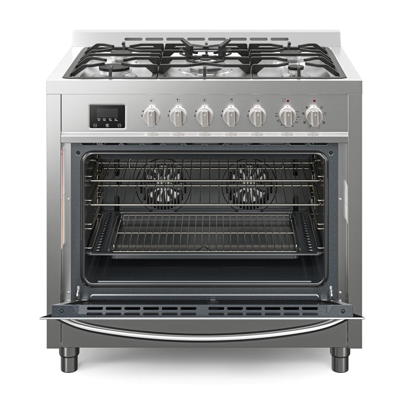 KoolMore 36 in. 5 Burner Freestanding Dual Fuel Range