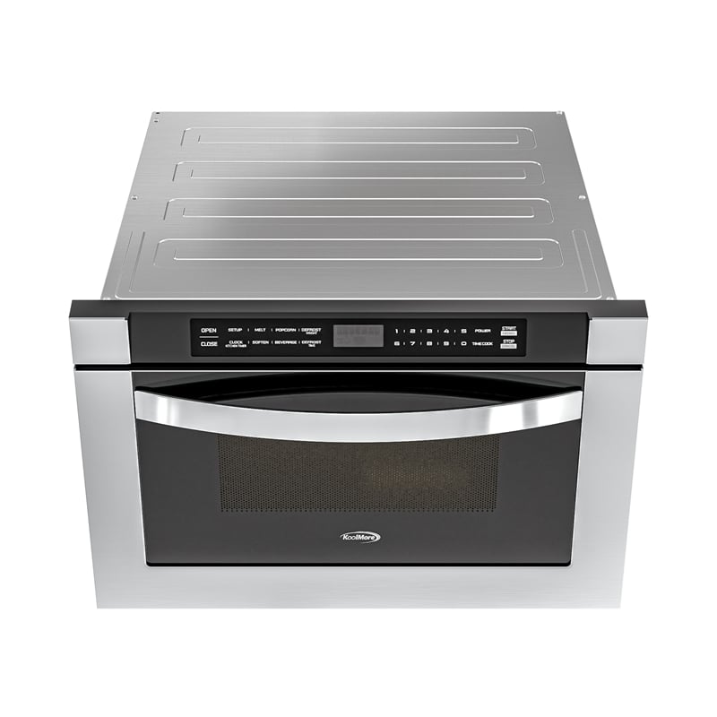 KoolMore 24 in. Built In Stainless-Steel Microwave Drawer with Oven 1.2 Cu. Ft.
