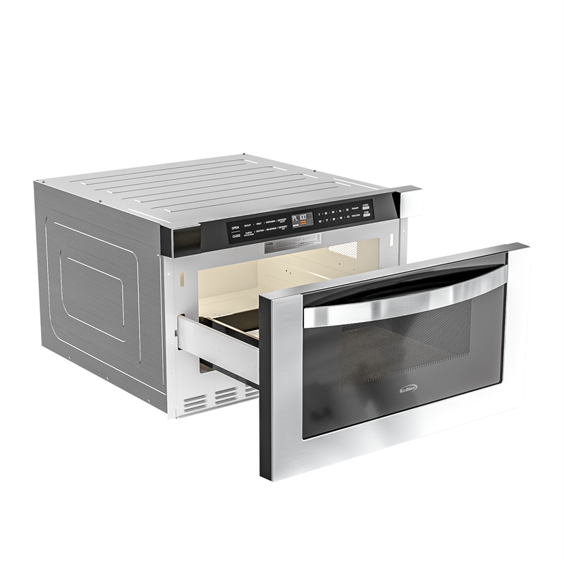 KoolMore 24 in. Built In Stainless-Steel Microwave Drawer with Oven 1.2 Cu. Ft.