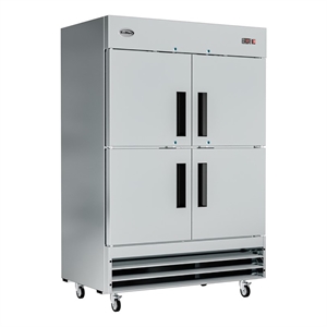 Koolmore 54&quot Commercial Stainless Steel Half Door Reach-In Freezer in Silver