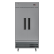 Koolmore 39 in. Commercial Stainless Steel 2-Door Reach-In Freezer in Silver
