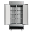 Koolmore 39 in. Commercial Stainless Steel 2-Door Reach-In Freezer in Silver