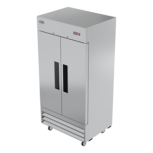 Koolmore 39 in. Commercial Stainless Steel 2-Door Reach-In Freezer in Silver