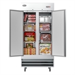 Koolmore 39 in. Commercial Stainless Steel 2-Door Reach-In Freezer in Silver