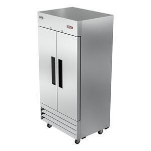 Koolmore 39&quot Commercial Stainless Steel 2-Door Reach-In Refrigerator in Silver